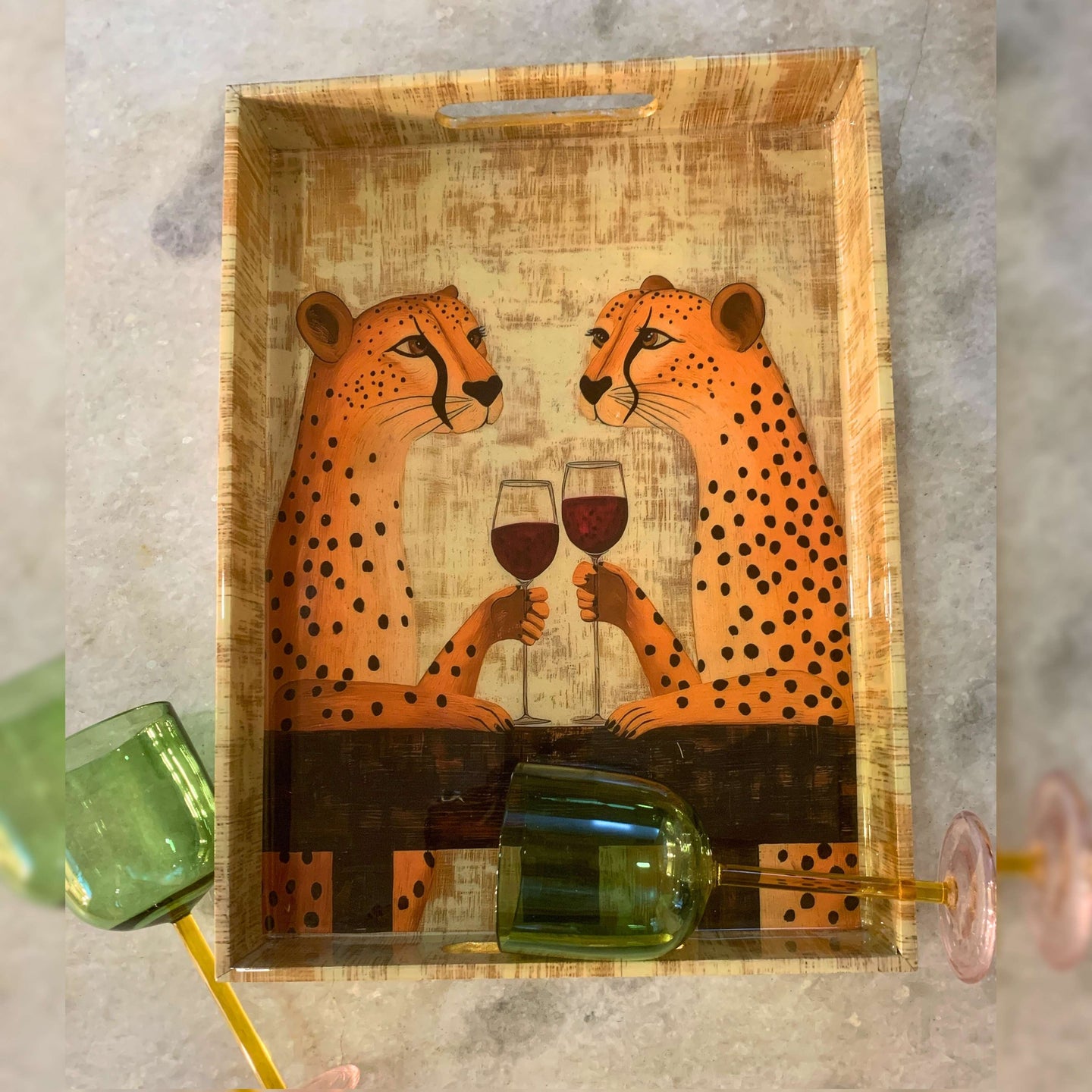 Toast of the Wild- Cheetah Cheers Serving Tray