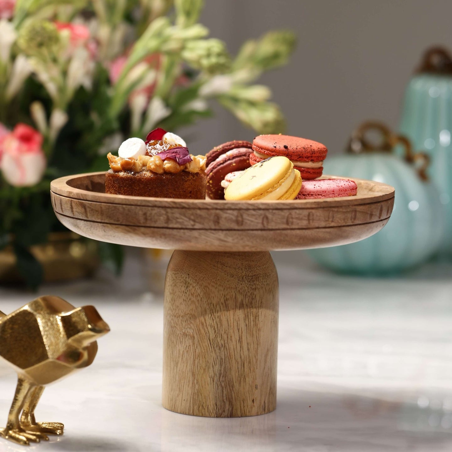 Farmhouse Wooden Cake Stand