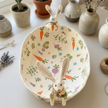 Load image into Gallery viewer, Spring Garden Rabbit Decorative Bowl
