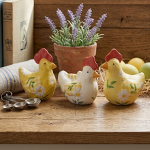 Load image into Gallery viewer, Golden Bloom Hand-Painted Paper Mache Bird  (Set of 3)
