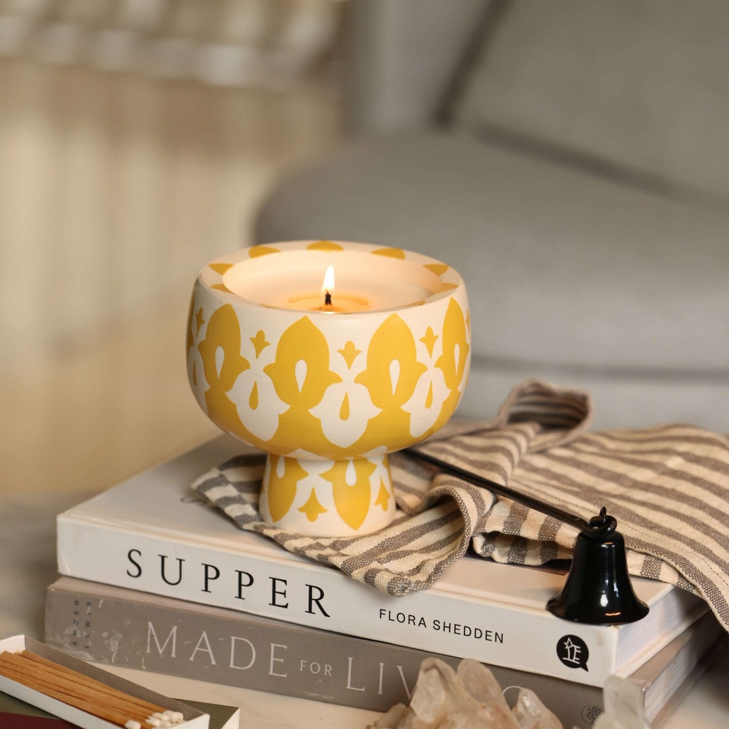 Noor-e-Dil Handpainted & Scented Soy Wax Candle