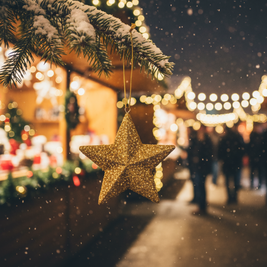 Dazzling Golden Star Ornament