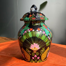 Load image into Gallery viewer, Tropical Garden Handpainted Flower Vase
