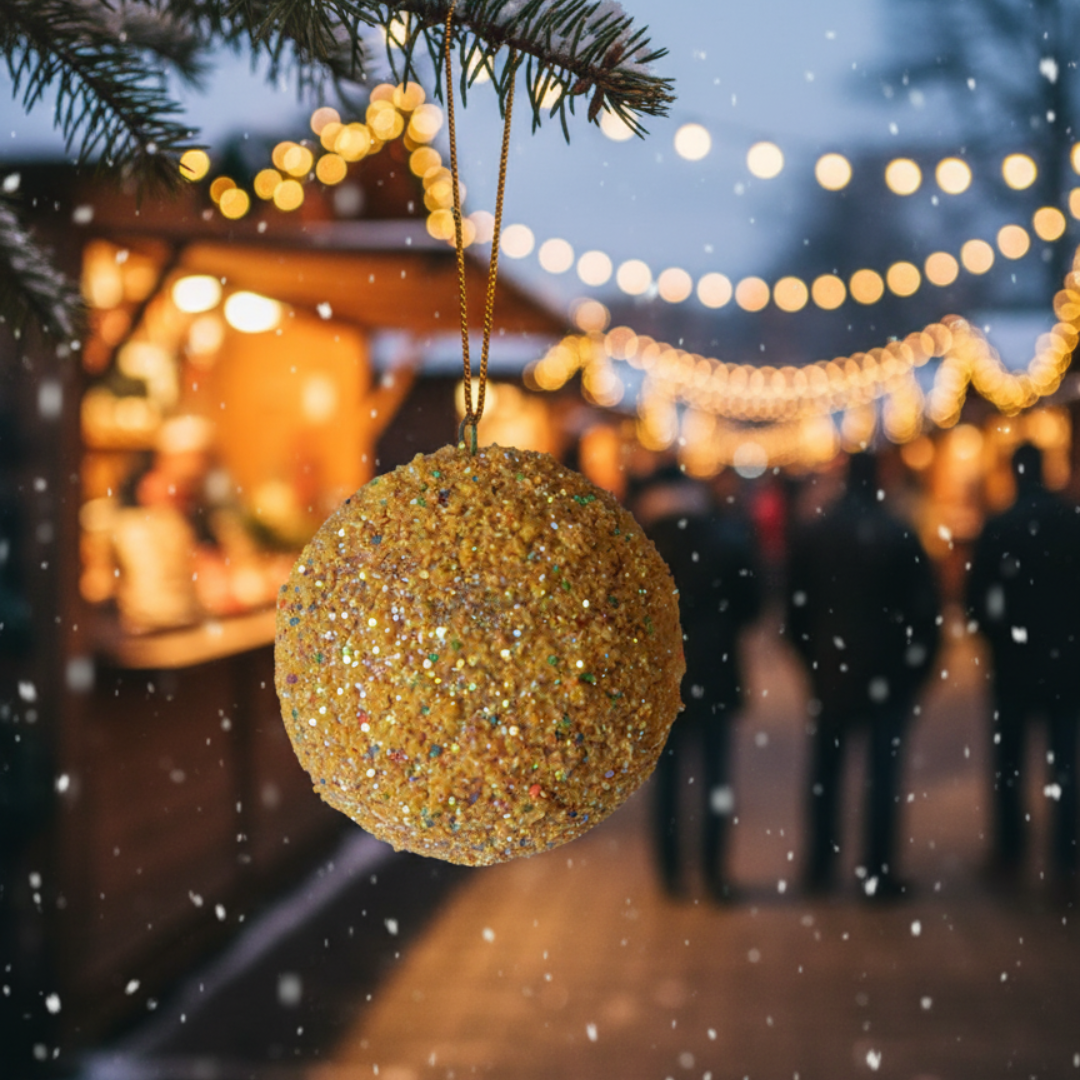 High-Sparkle mustard  Glitter Ball