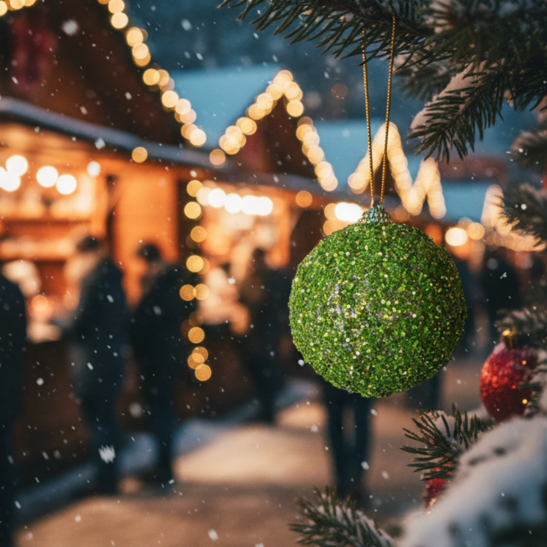 High-Sparkle Green Glitter Ball