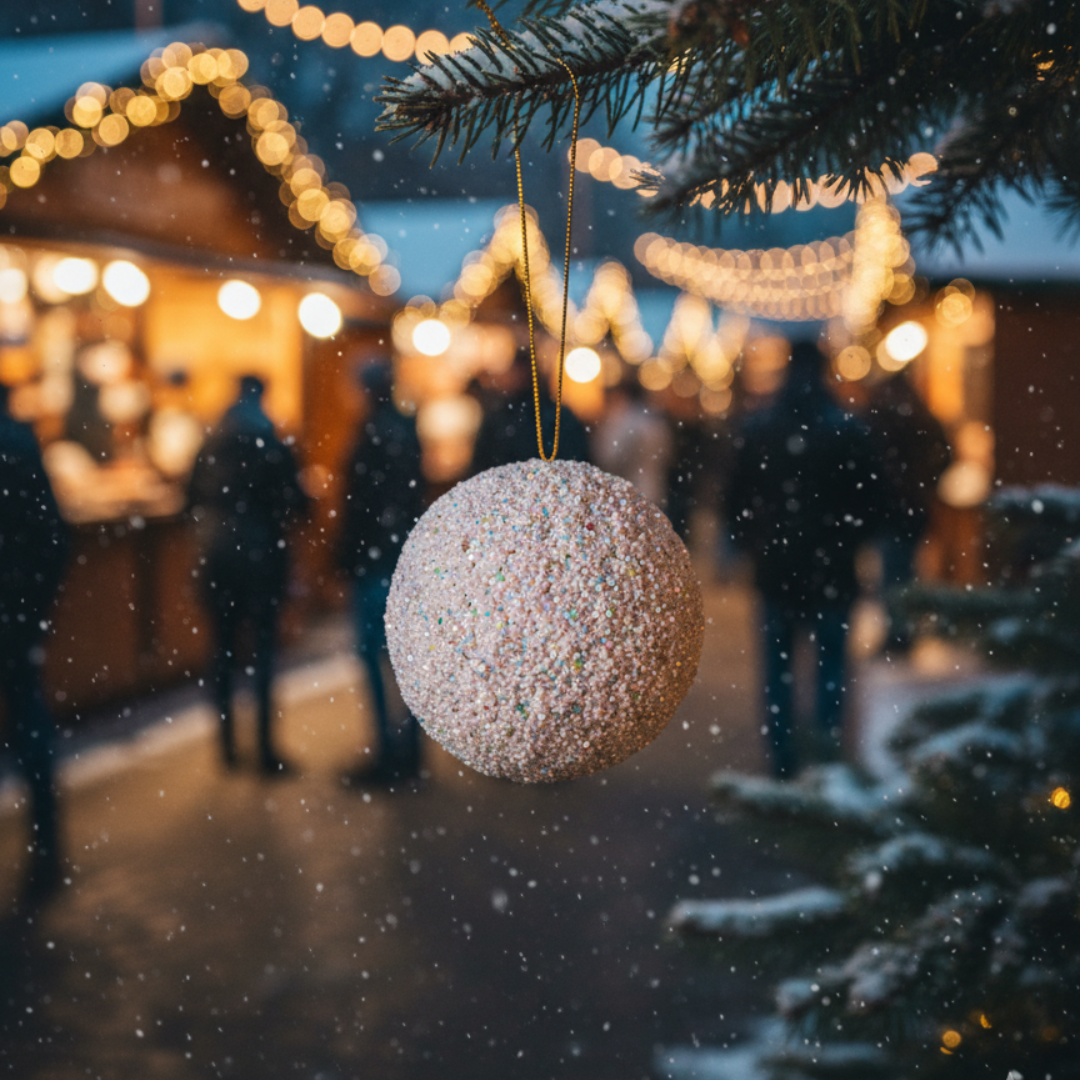 High-Sparkle Pink Glitter Ball