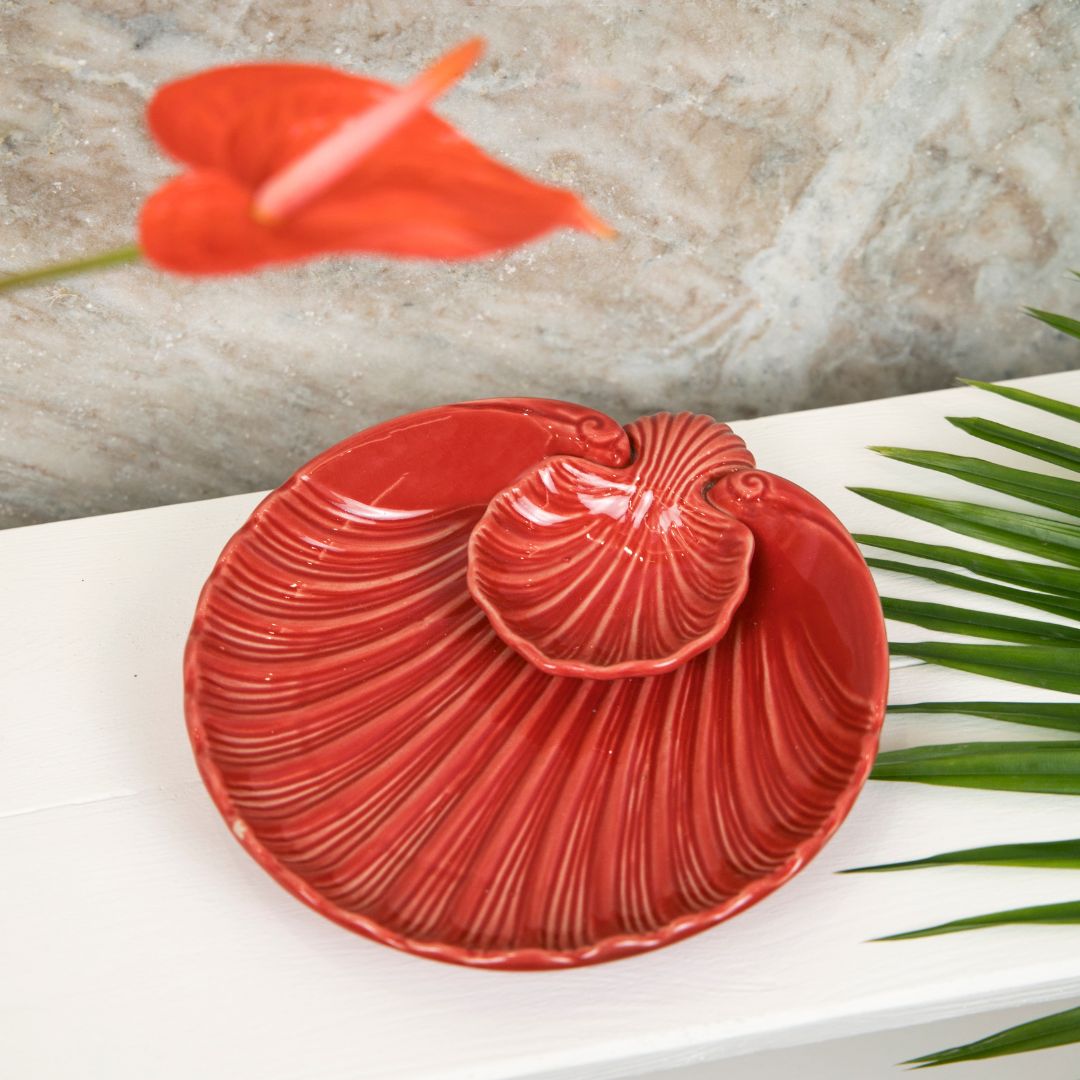 Crimson Ceramic Platter - Tray