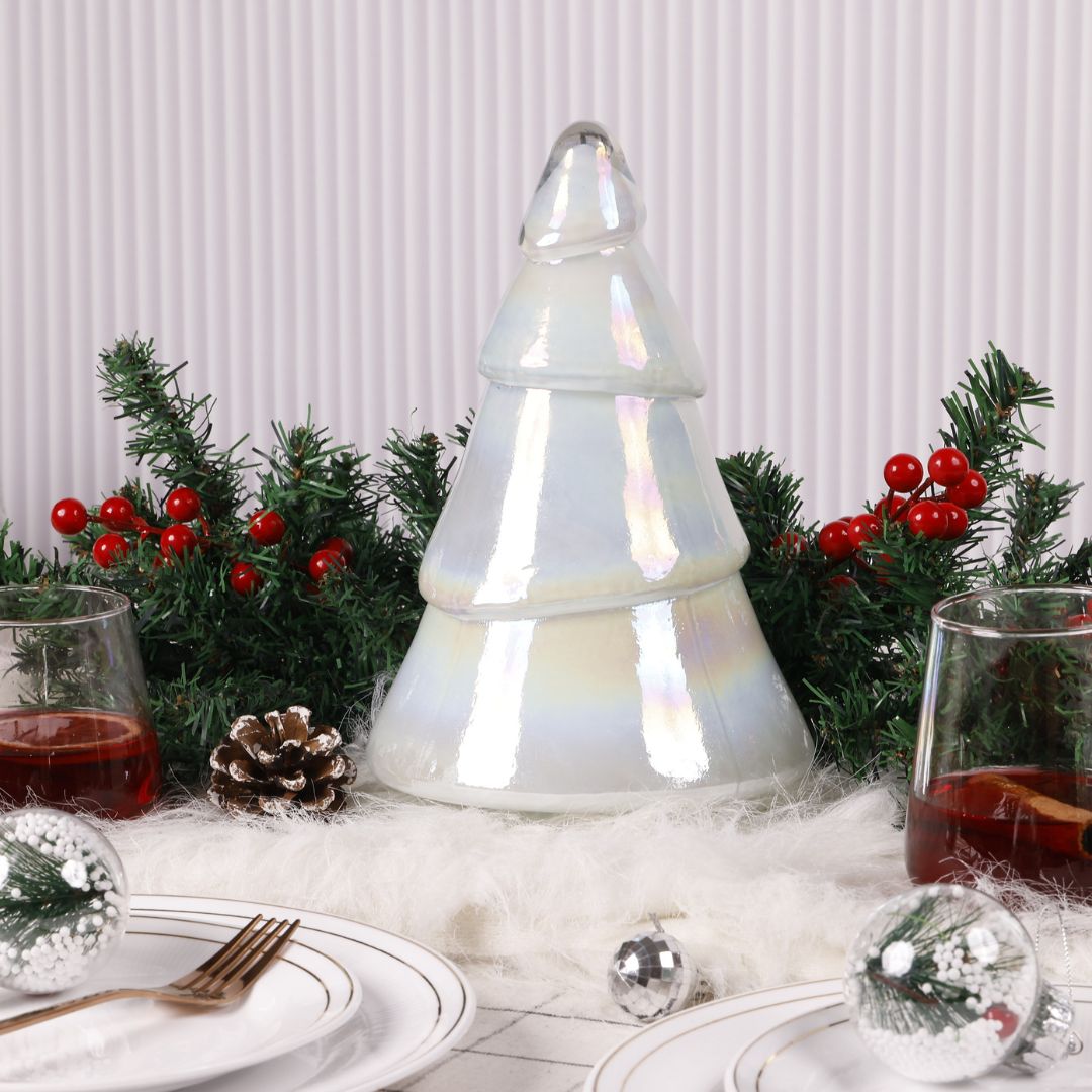 Winter Veil Glass Christmas Tree