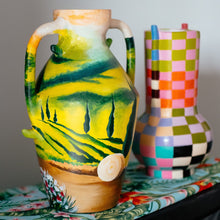 Load image into Gallery viewer, Chianti Sunset - Hand painted Terracotta Flower Pot
