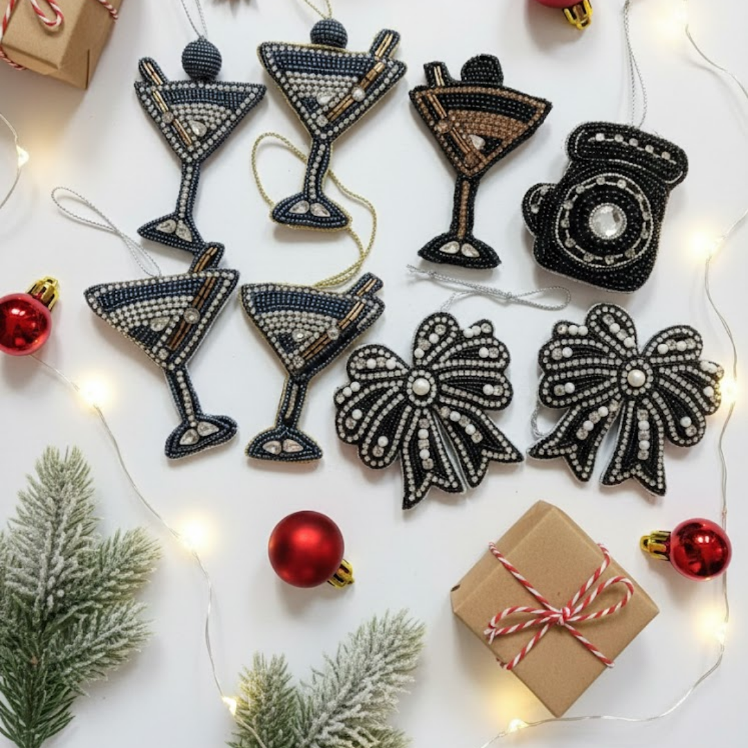 glass Ornaments Set of 8