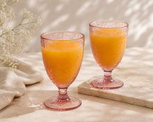 Load image into Gallery viewer, Blush Ripple Glass Goblet - Set of 2

