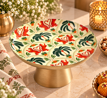 Load image into Gallery viewer, The Folk Tiger Pedestal Serving Platter
