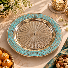 Load image into Gallery viewer, The Turquoise Royale Pooja Thali Set ( 7 Pc Set )
