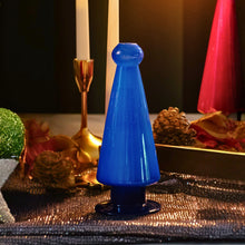 Load image into Gallery viewer, Ocean Breeze: Handcrafted Blue Glass Christmas Tree
