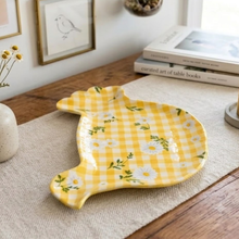 Load image into Gallery viewer, Sunny Bloom Hand-Painted Paper Mâché Chicken Tray
