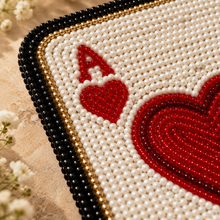 Load image into Gallery viewer, Beaded Ace of Hearts Coaster - Set of 4
