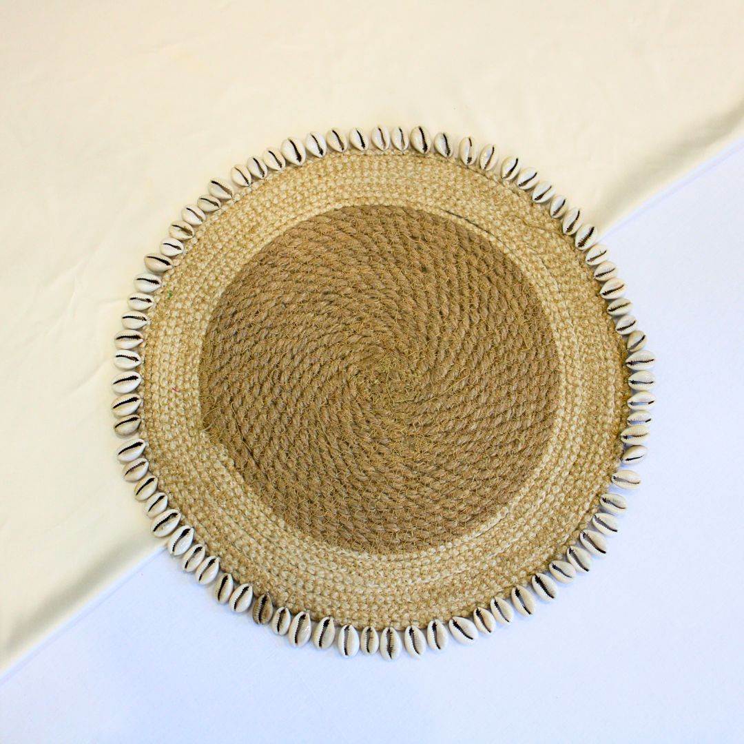 Shell-Inspired Jute Woven Placemat