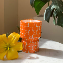 Load image into Gallery viewer, Tangerine Twist Handpainted Soy wax candle
