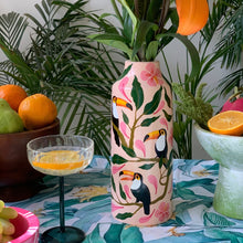 Load image into Gallery viewer, Tropical Tango Handpainted Flower Vase
