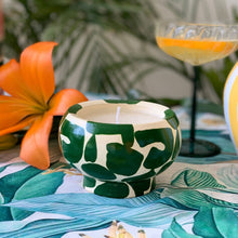 Load image into Gallery viewer, Leafy Lush handpainted Soy wax candle
