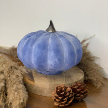 Load image into Gallery viewer, Rustic Glass  Pumpkin in Slate Blue
