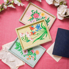 Load image into Gallery viewer, Spring Bloom Multipurpose Paper mache Trays Set/3
