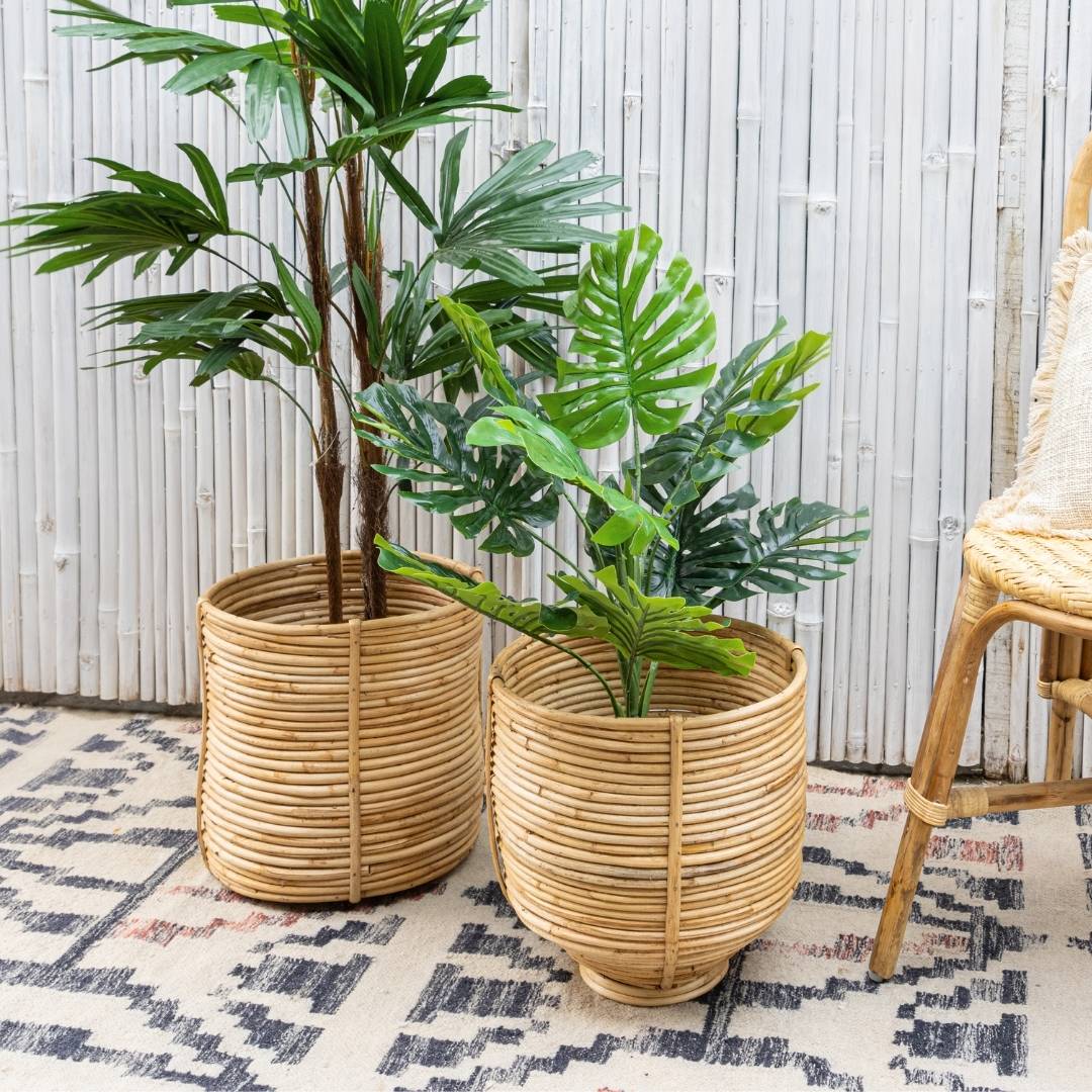 Eco-Friendly Bamboo Baskets set of 2