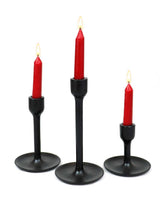 Load image into Gallery viewer, Skonhet Black Candle Stands set of 3
