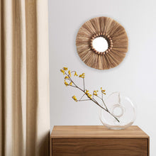 Load image into Gallery viewer, Forest therapy Raffia Wall Mirror

