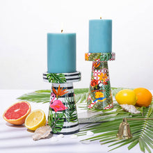 Load image into Gallery viewer, Birds from the Tropics- Set of 2 Pillar Candle Stand
