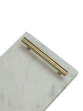 Load image into Gallery viewer, 2 Small Parallel Lines on the Snow- Marble Serving tray
