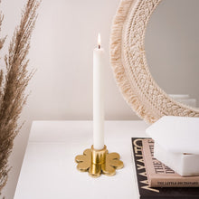 Load image into Gallery viewer, Golden Flower Petals Candle Stands

