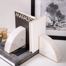 Load image into Gallery viewer, Snowhite Blocks- Marble Bookends
