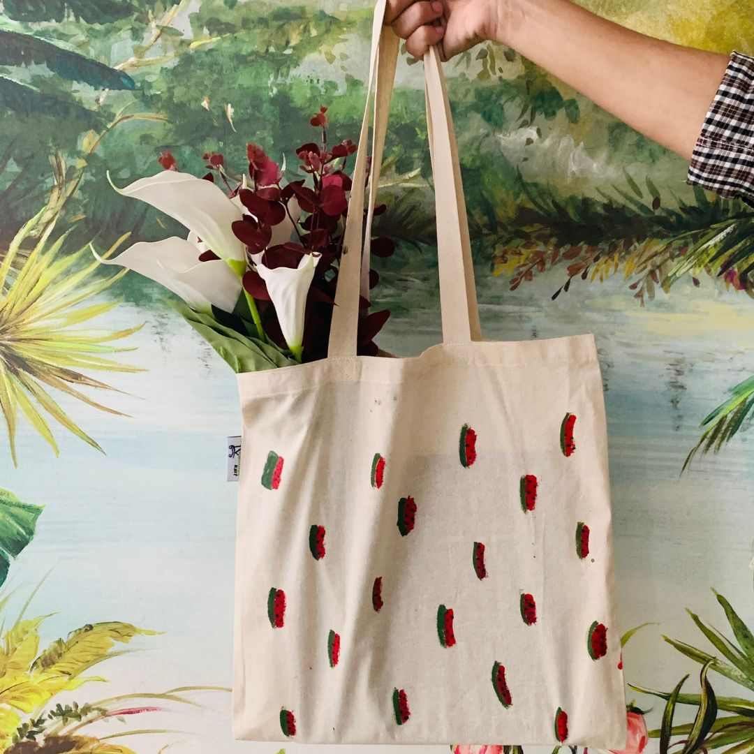 Cute little Melons- Hand-painted Tote bag