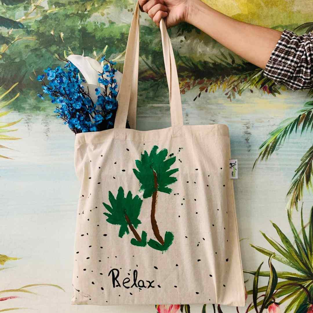 Relax - Hand-painted Tote bag