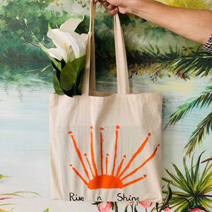 Rise n Shine-Hand painted Tote bag – ARTSTORY