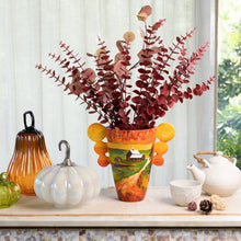Load image into Gallery viewer, Magic of Fall - Hand Painted Terracotta Flower Vase
