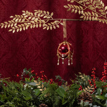 Load image into Gallery viewer, Dress it up - Red Glass christmas Balls with Beads Mesh
