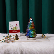 Load image into Gallery viewer, Rainbow Glass Christmas Tree and Christmas Scent Soy Wax Candle
