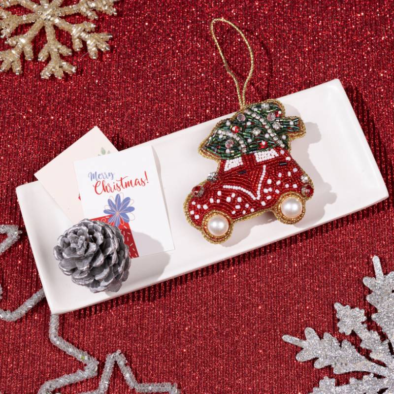 X-Mas Sparkle on your way!  Embellished Christmas Ornament