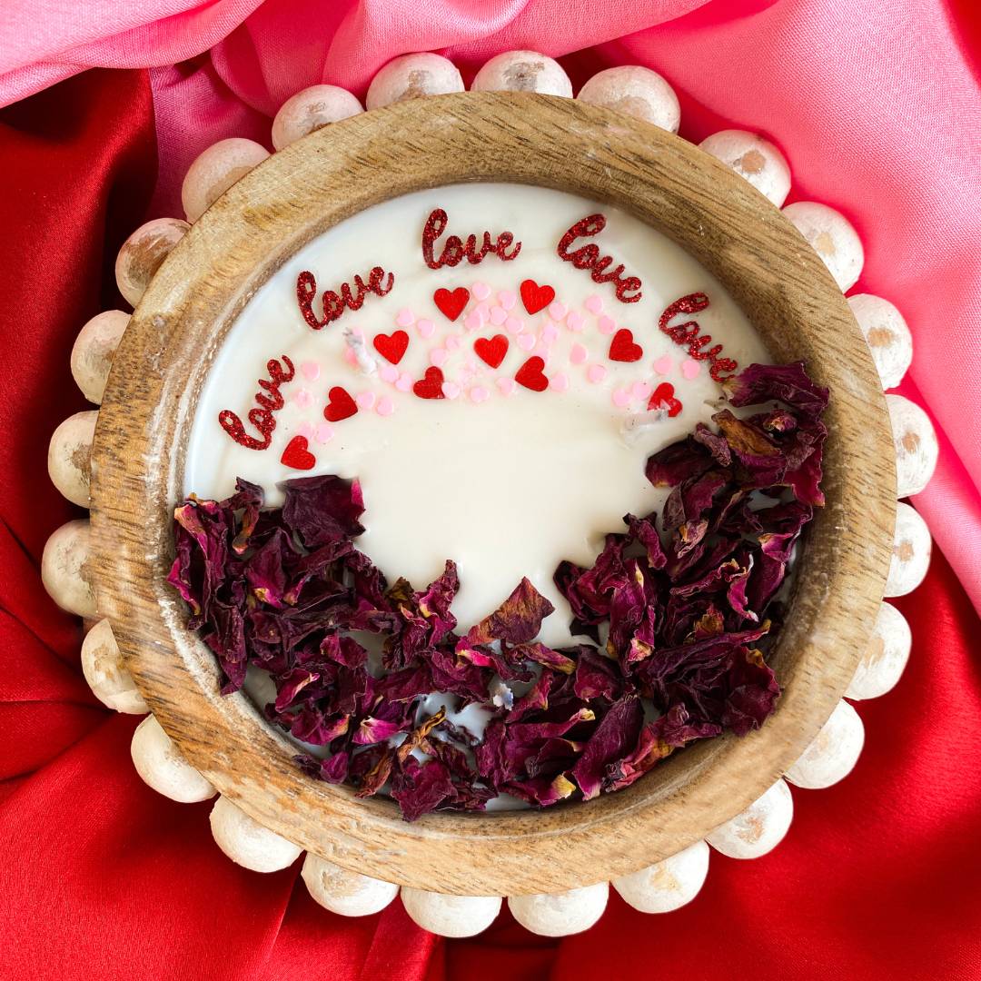 Love is the answer - Rose Soy wax candle
