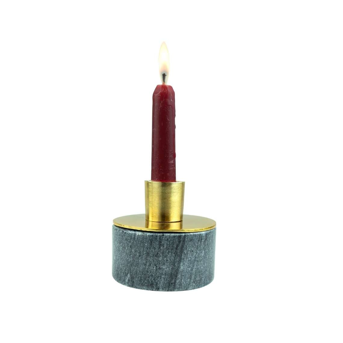 Candle on the Top - In Grey Candle holder